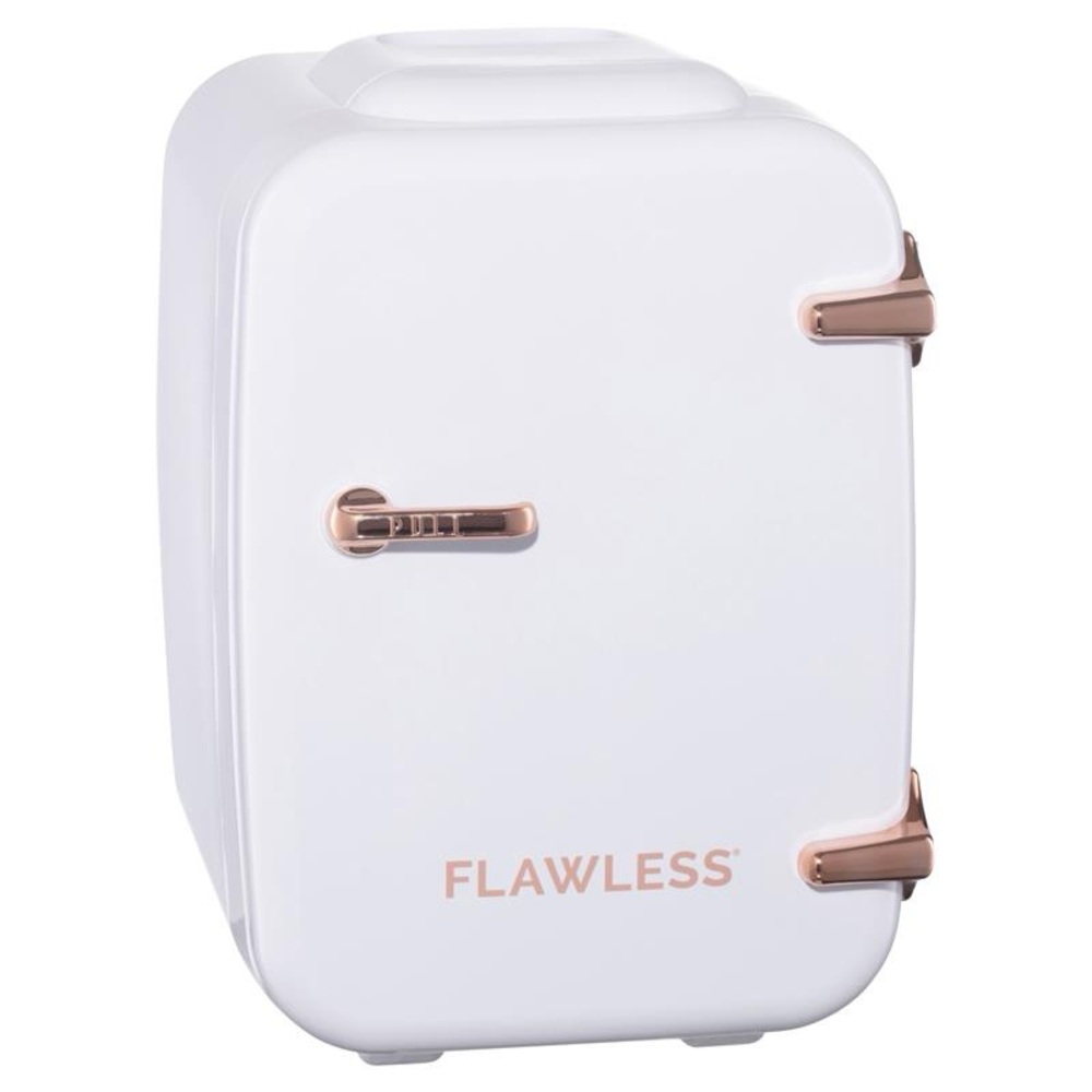 LAWLESS White Mini Skincare Fridge with Rose Gold Accents